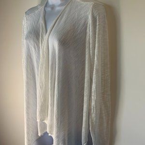 Torrid Slub Cardigan Drape Front Sweater White Size 3